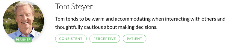 Tom Steyer Personality