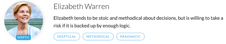 Elizabeth Warren Personality