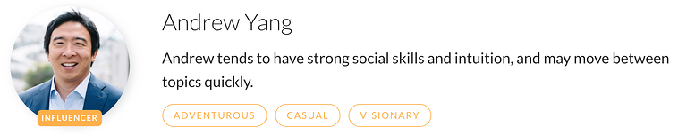 Andrew Yang Personality